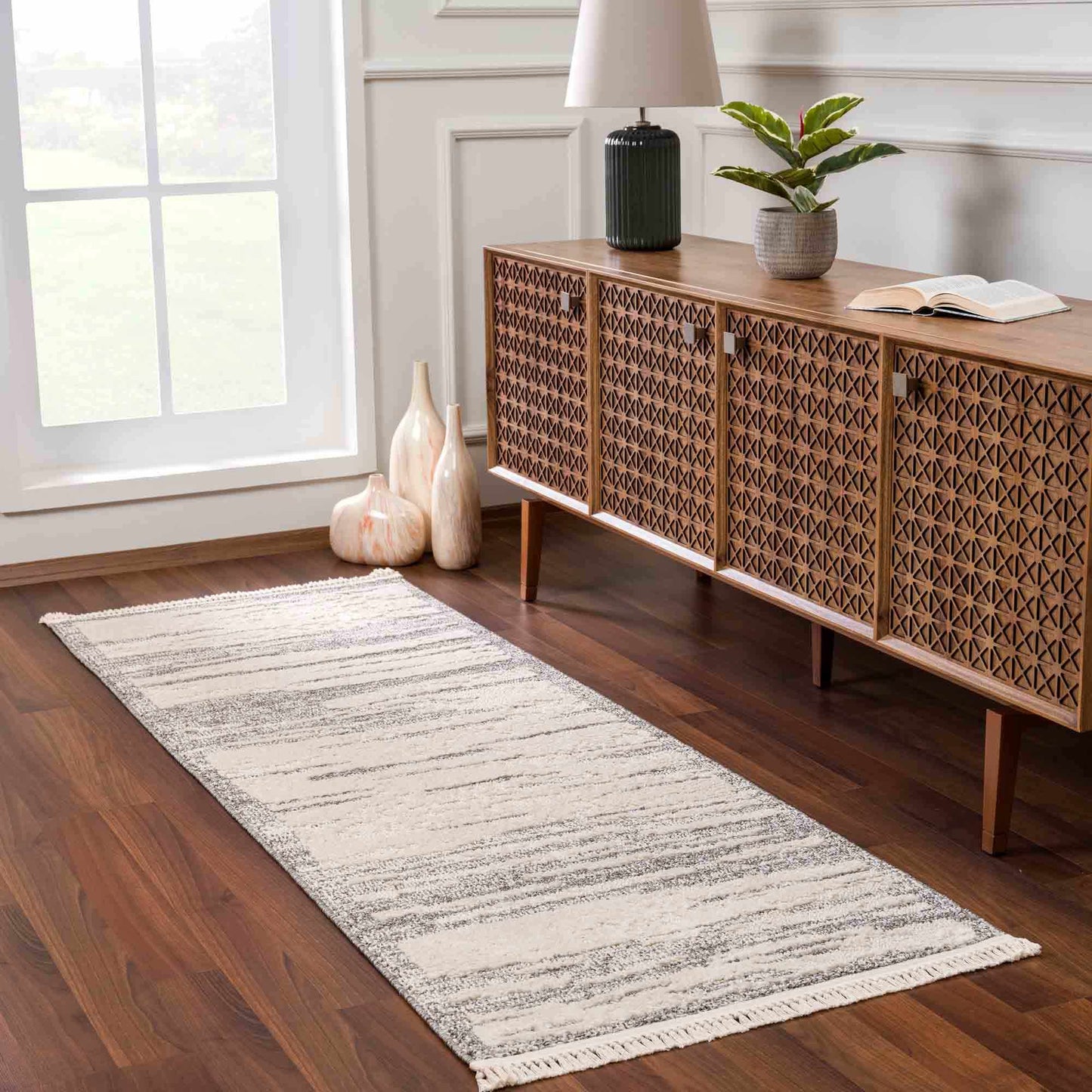 Lave Bone & Taupe Area Rug - Clearance