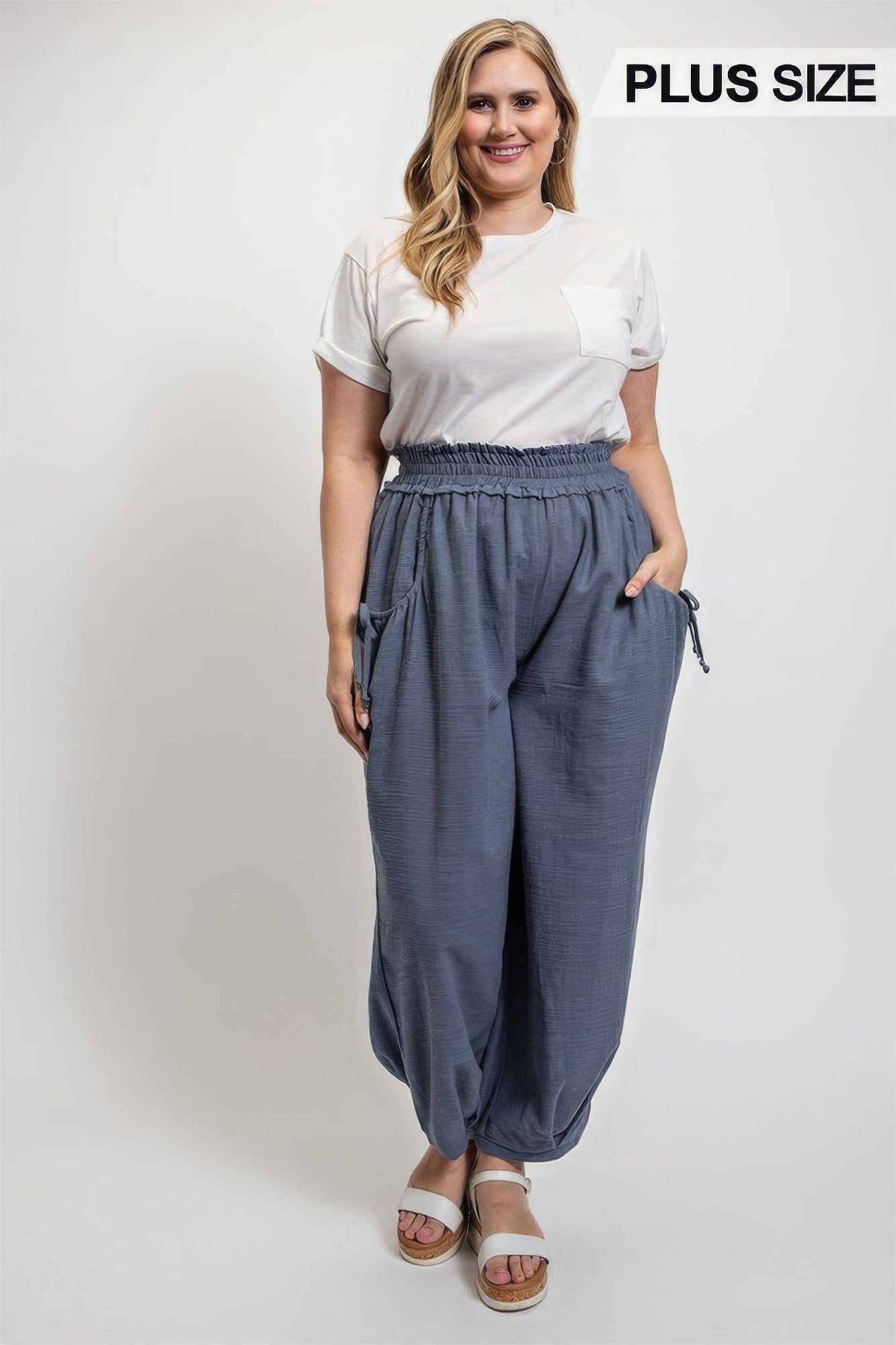 Voluminous Relaxed Fit Pant With Side Pocket 2XL