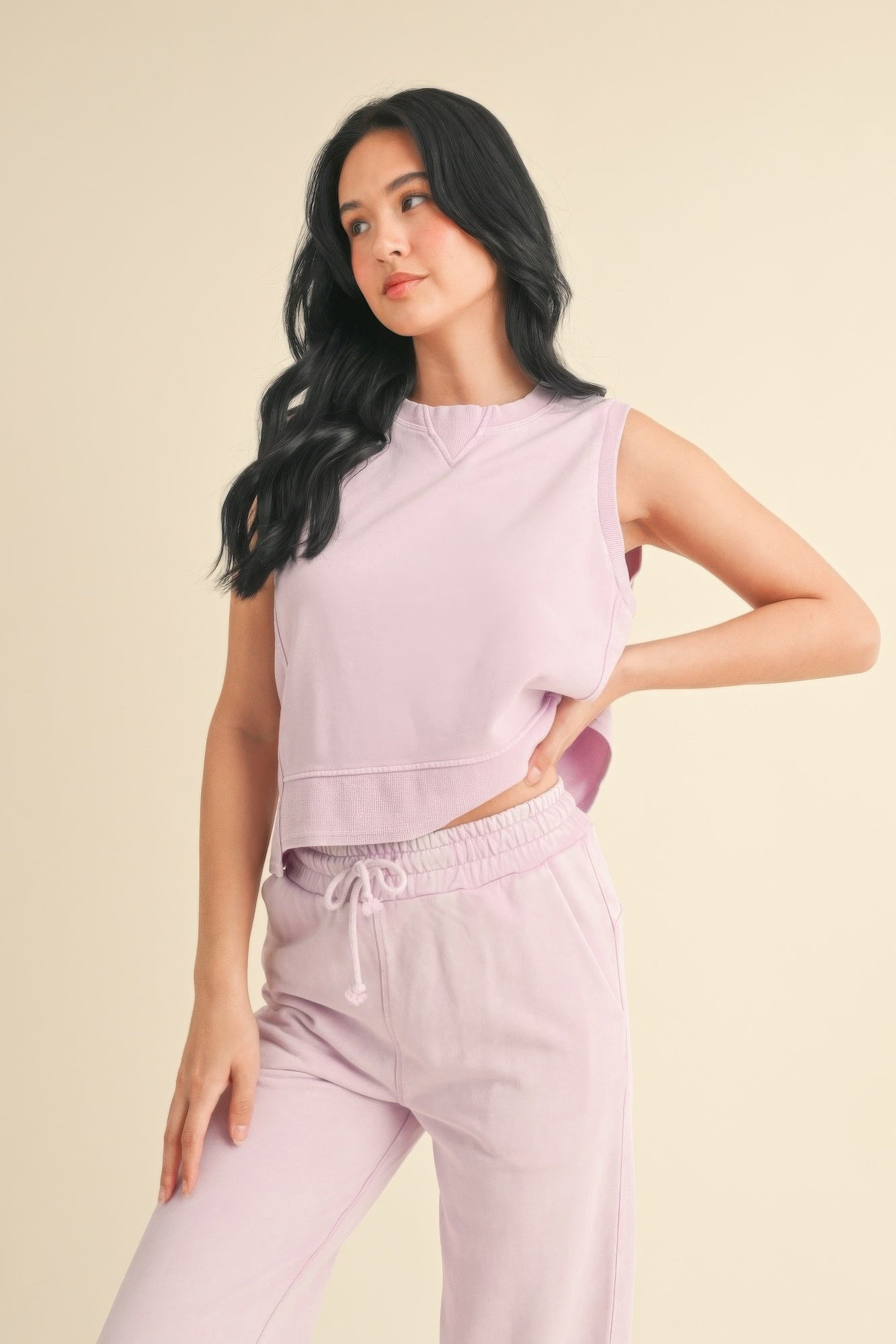 Mineral Wash Sleeveless Top