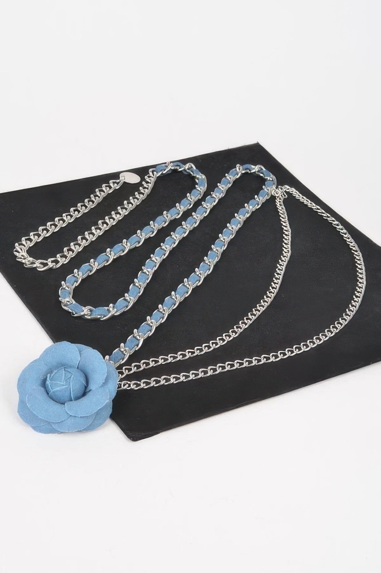 Flower Metal Double Layered Plus Size Chain Belt