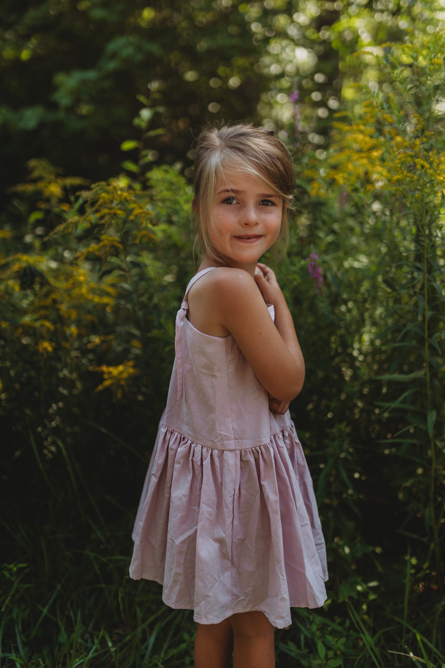 Hikari Pintuck Dress | Pink