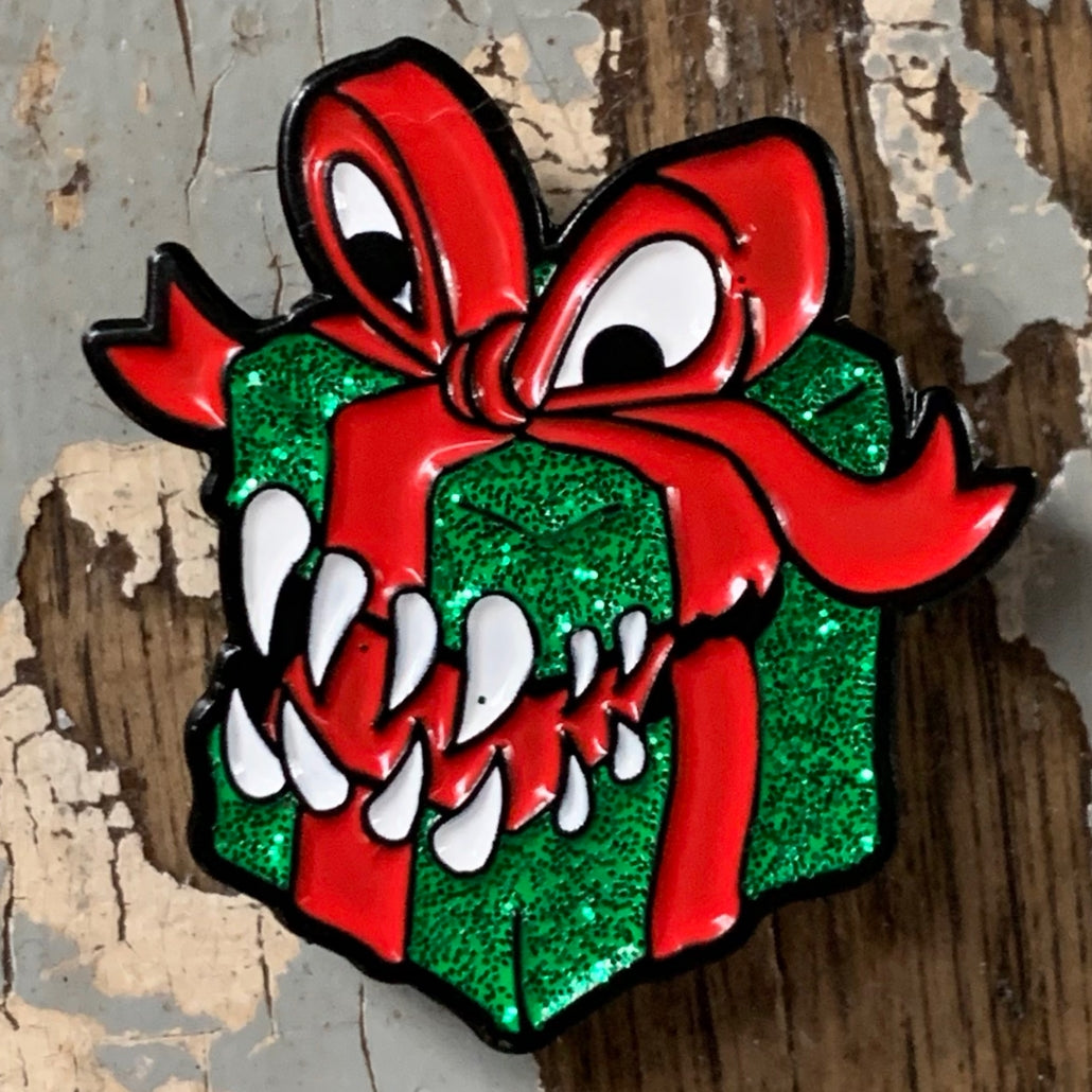 Mimic Present – Xmas Enamel Pin