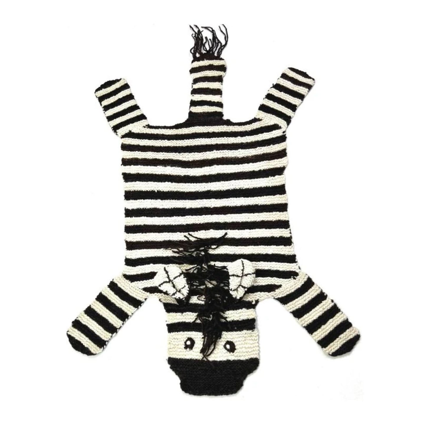 Organic Wool Play Mat + Nursery Rug | Zebra