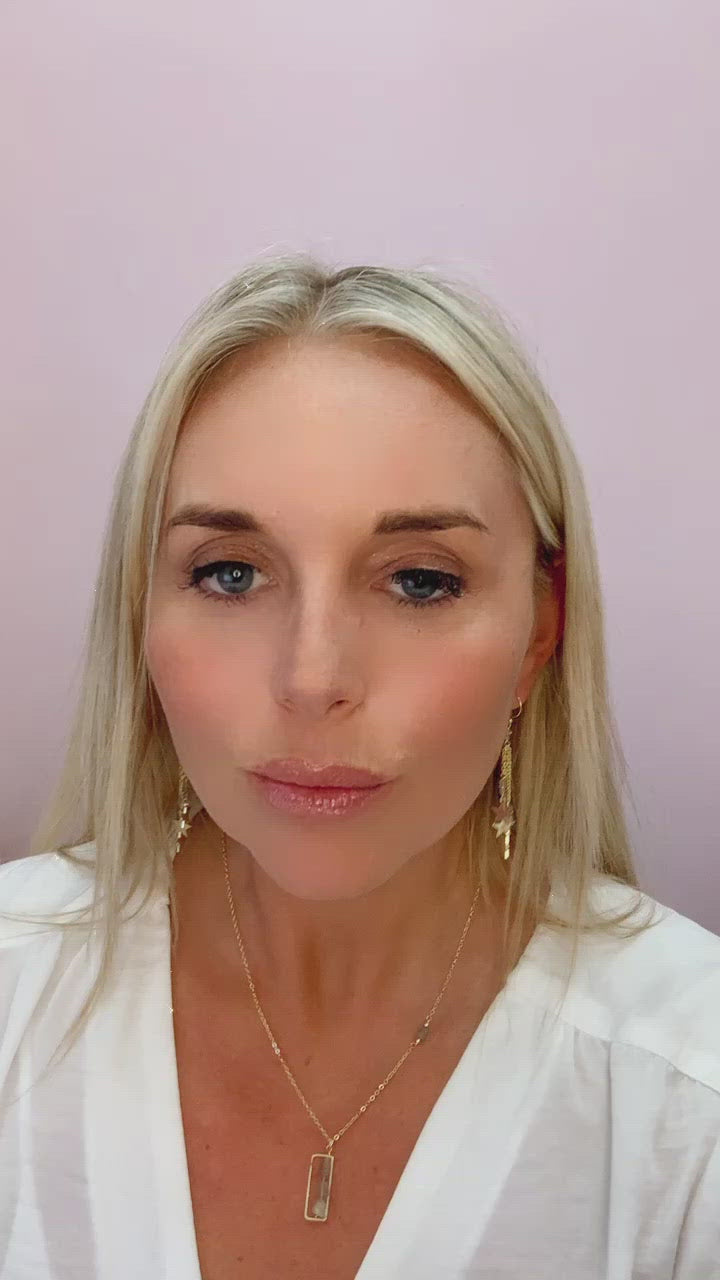 Gold Labradorite Necklace with Labradorite Beaded Pendant