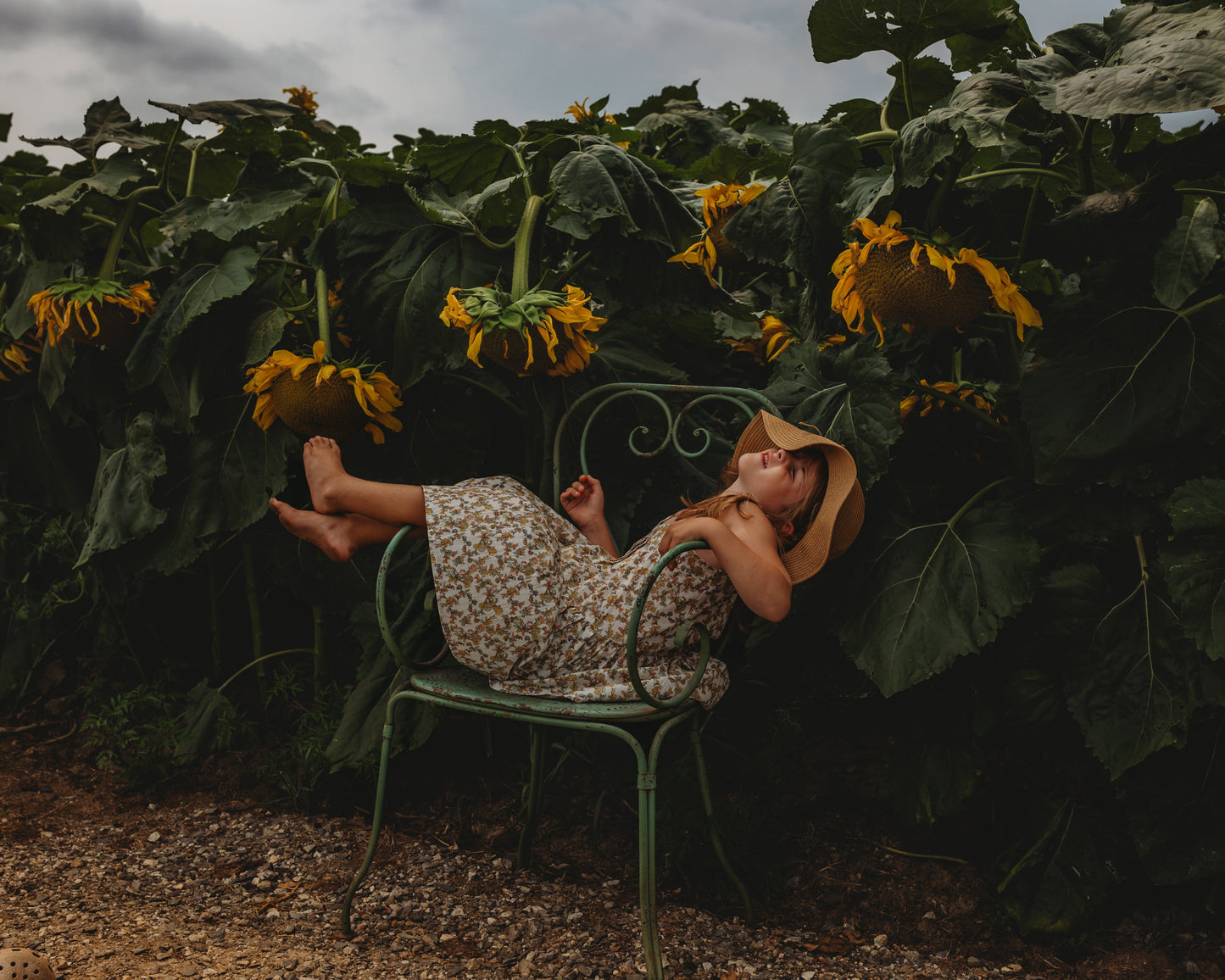 Hikari Pintuck Dress| Mustard Sage Blossom