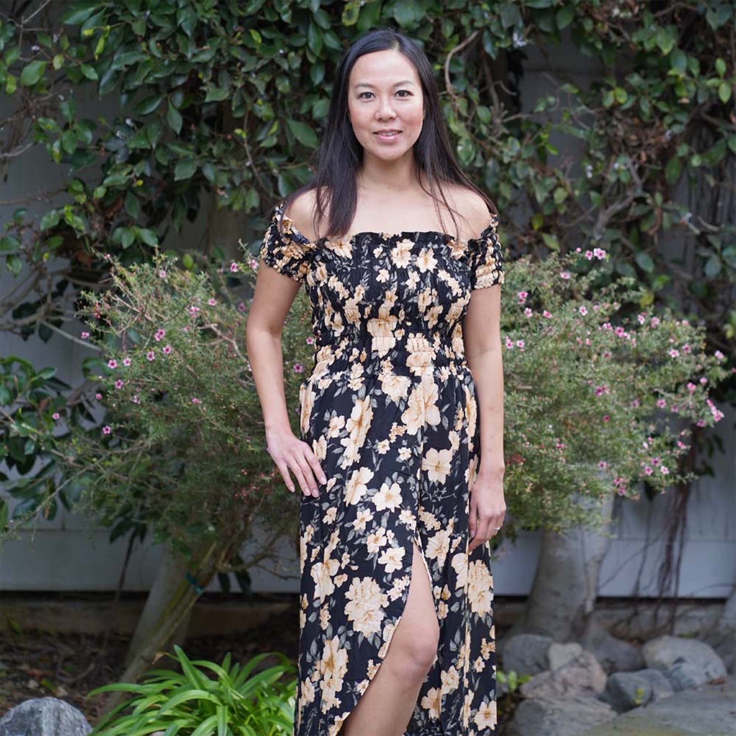 Kasih Coop Dress Soraya Black, Cotton