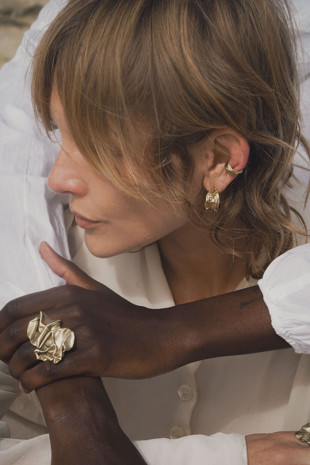 Eureka Chunky Gold Hoop Earrings