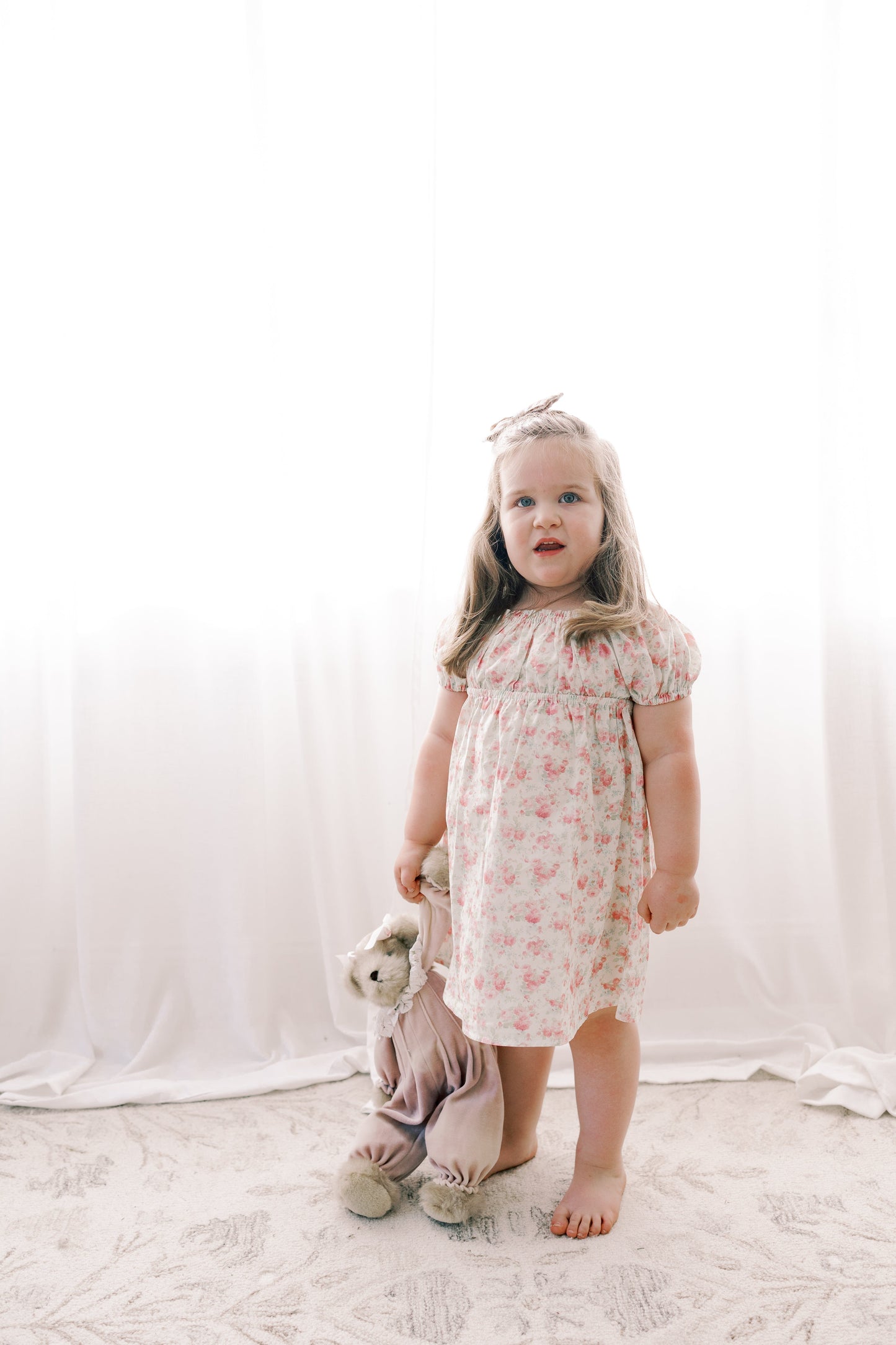 The Kennedi Dress- Pink Blossoms| Short Sleeve