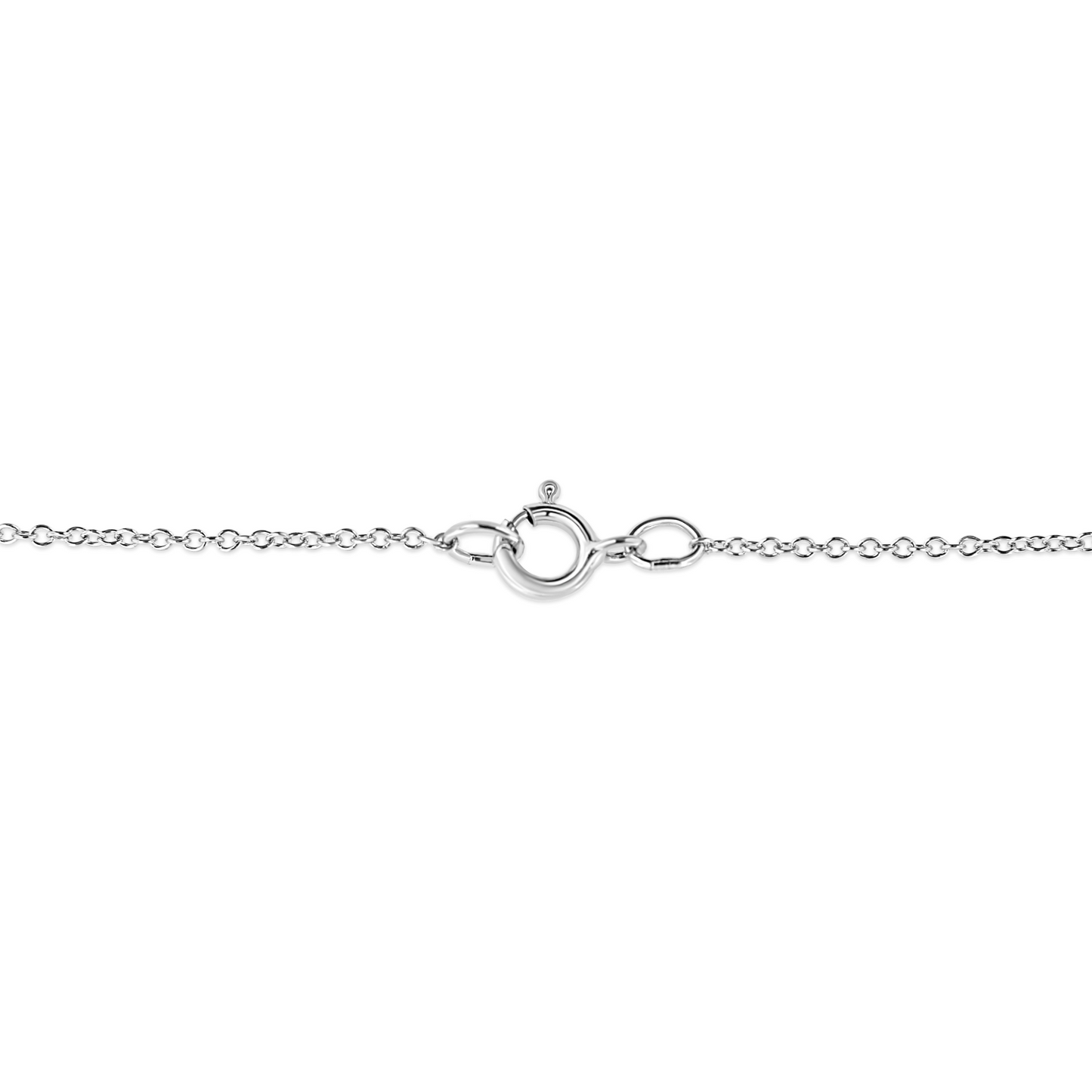 .925 Sterling Silver Pave-Set Diamond Accent Fashion Circle 18" Pendant Necklace (I-J Color, I1-I2 Clarity)