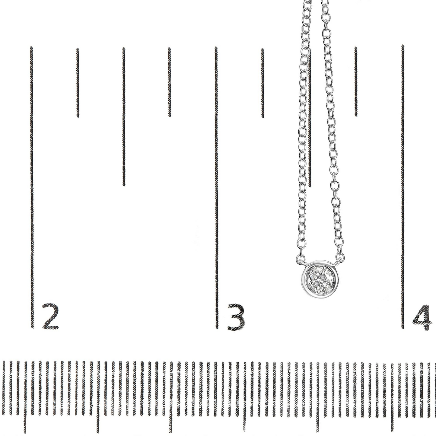 14K Gold Lab Grown Diamond Modern Bezel-Set Solitaire 16"-18" Pendant Necklace (F-G Color, VS2-SI1 Clarity)