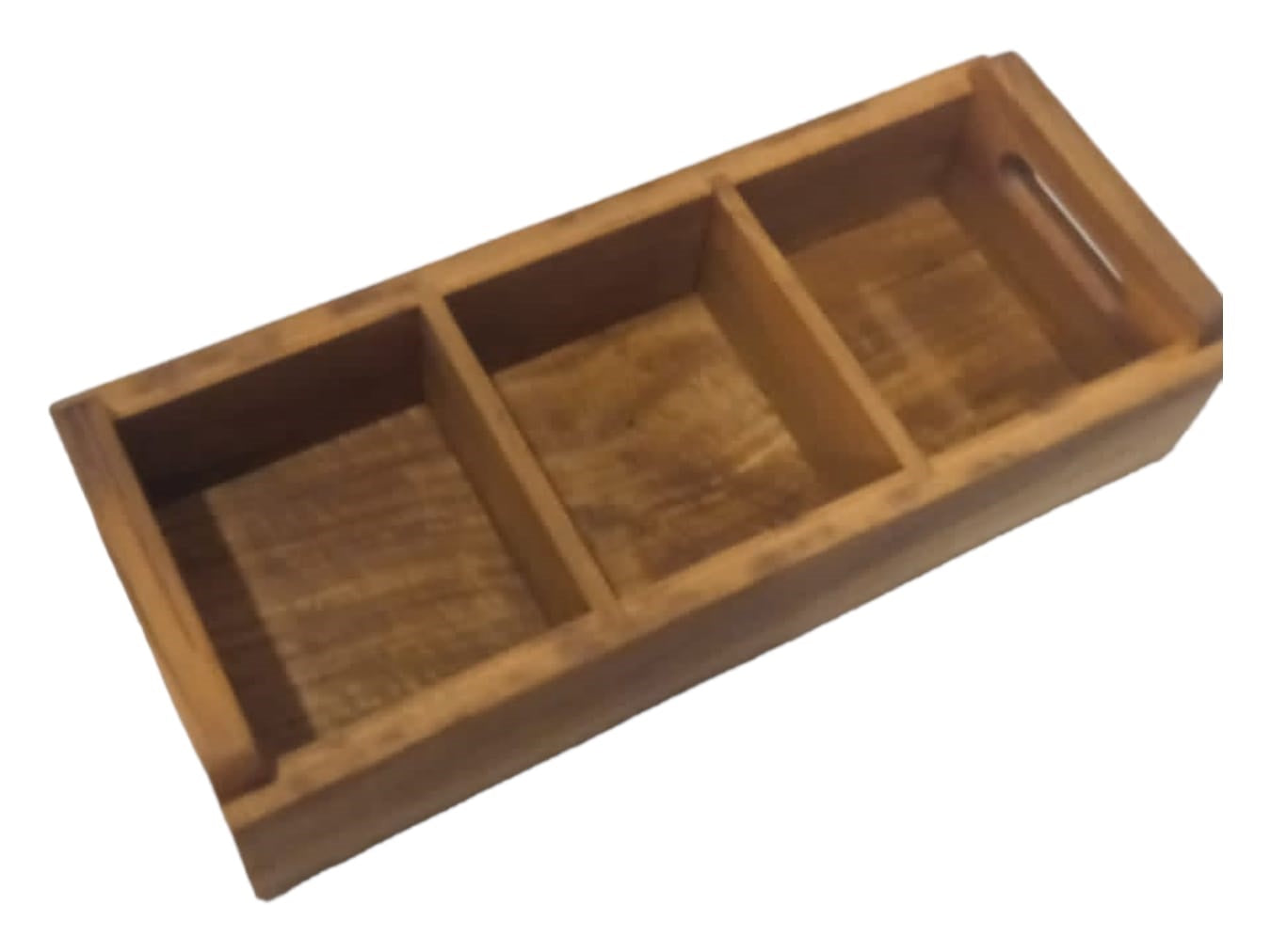 Teak Wood Rectangle Sugar Tray large