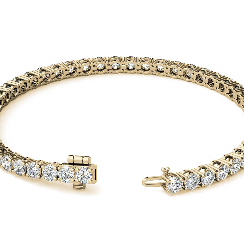 6.5 CTW Lab Grown Diamond Tennis Bracelet in 14kt White/Yellow Gold (G/VS) AGI Certified