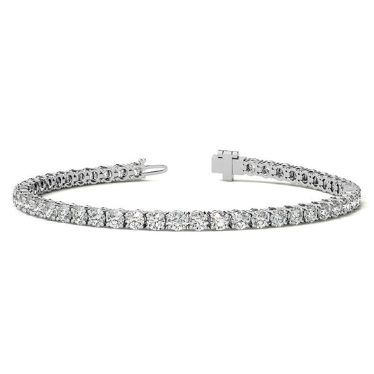 8.5 CTW Lab Grown Diamond Tennis Bracelet in 14kt White/Yellow Gold (G/VS) AGI Certified
