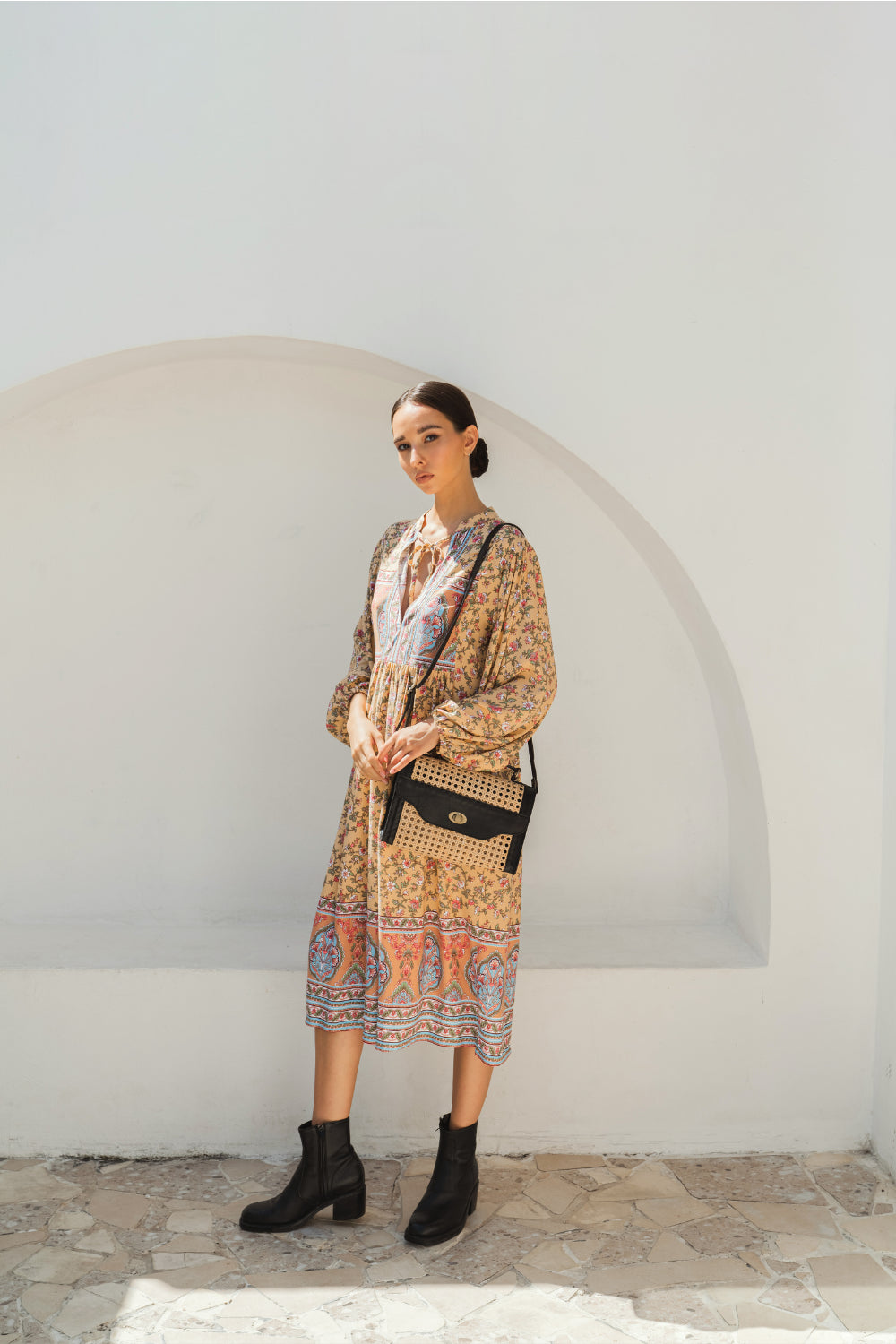 Gianna Midi dress in Yellow