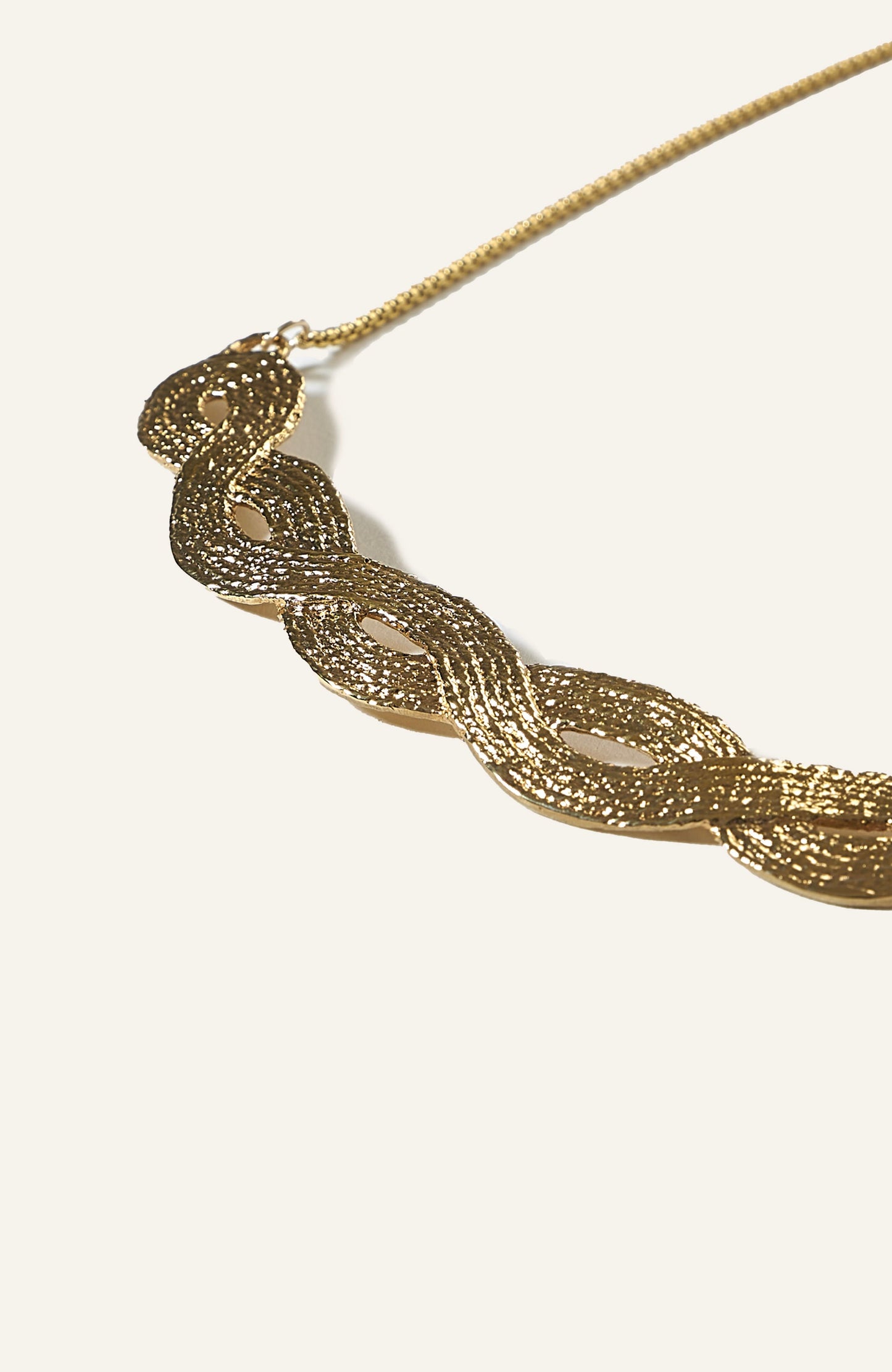 Braid Pendant- 14K Gold Plate