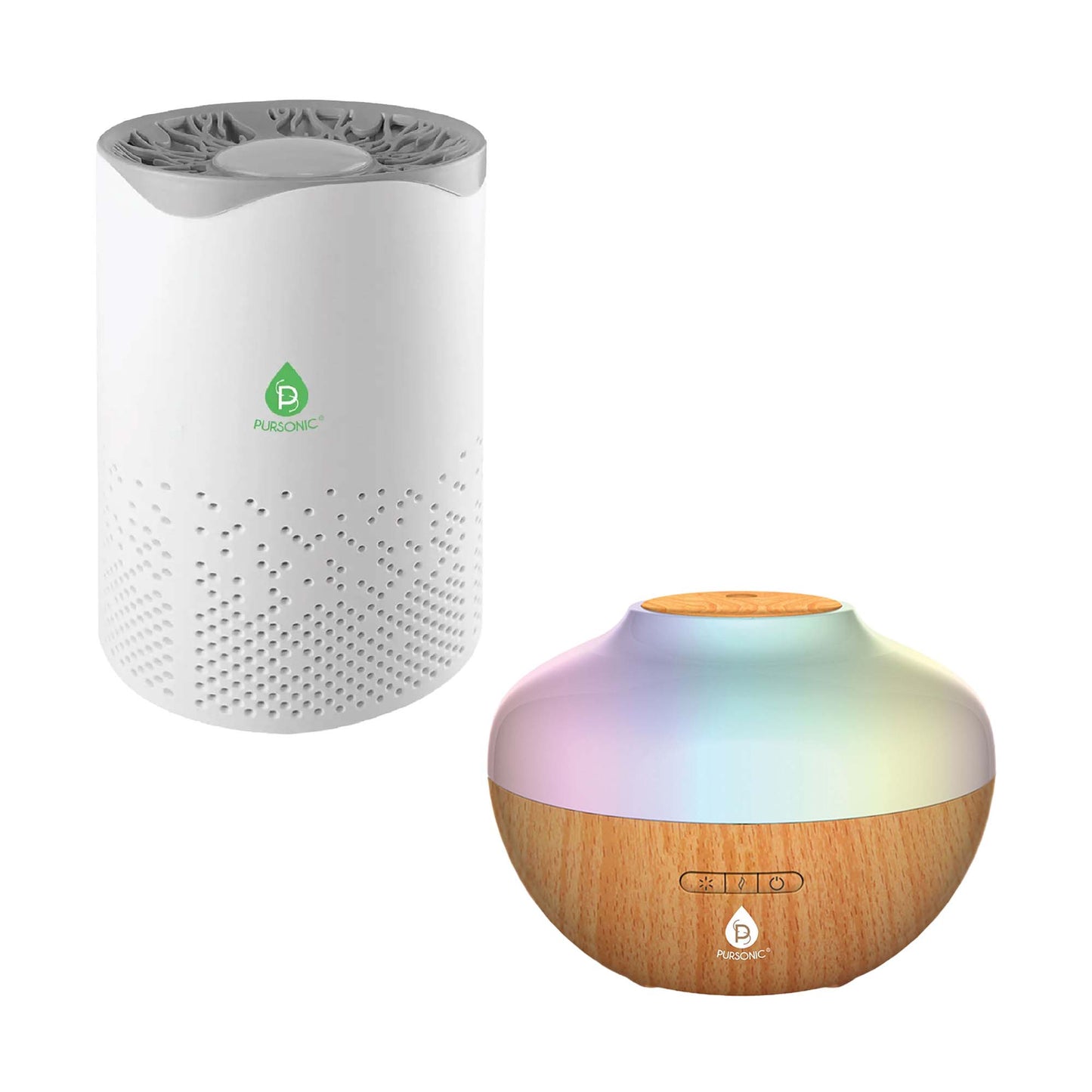 Pursonic Fresh Air & Aromatherapy Bundle – True HEPA Air Purifier & Essential Oil Diffuser
