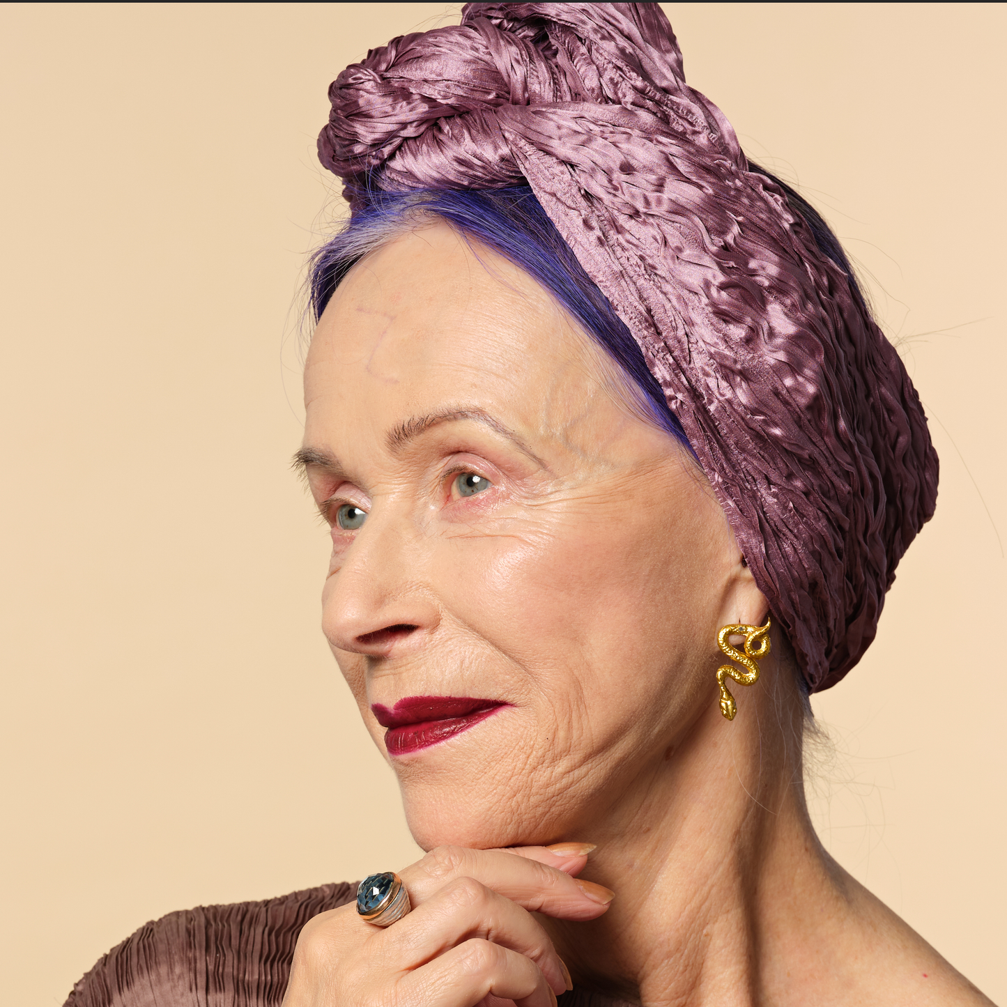 SNAKE EARRINGS, GOLD OR SILVER SAPPHIRE - BEATRIX OST COLLABORATION