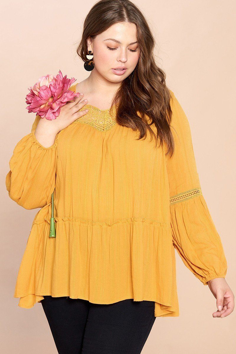 Solid Woven Loose-fit Tunic 3XL