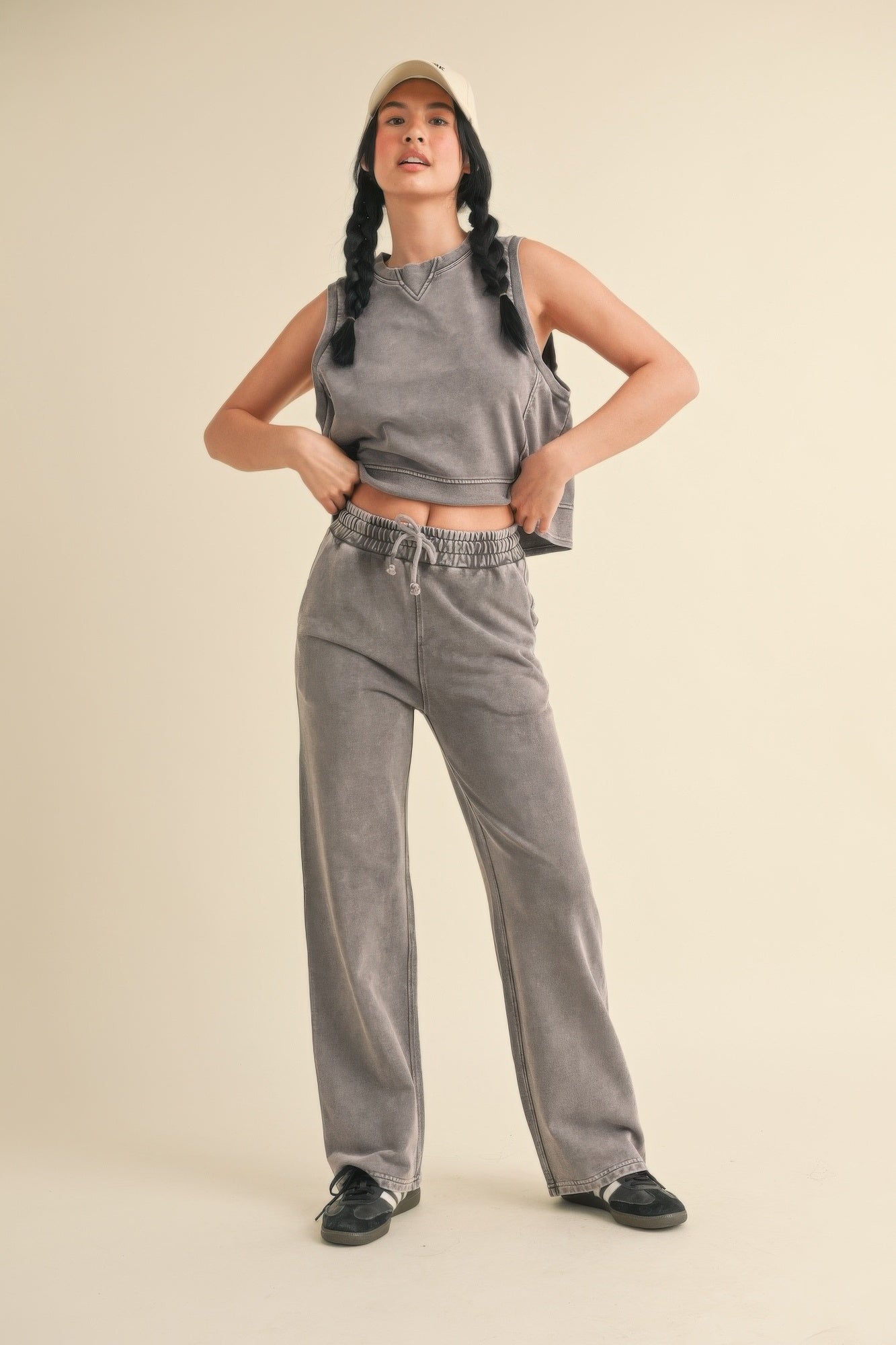 Mineral Wash Sleeveless Top