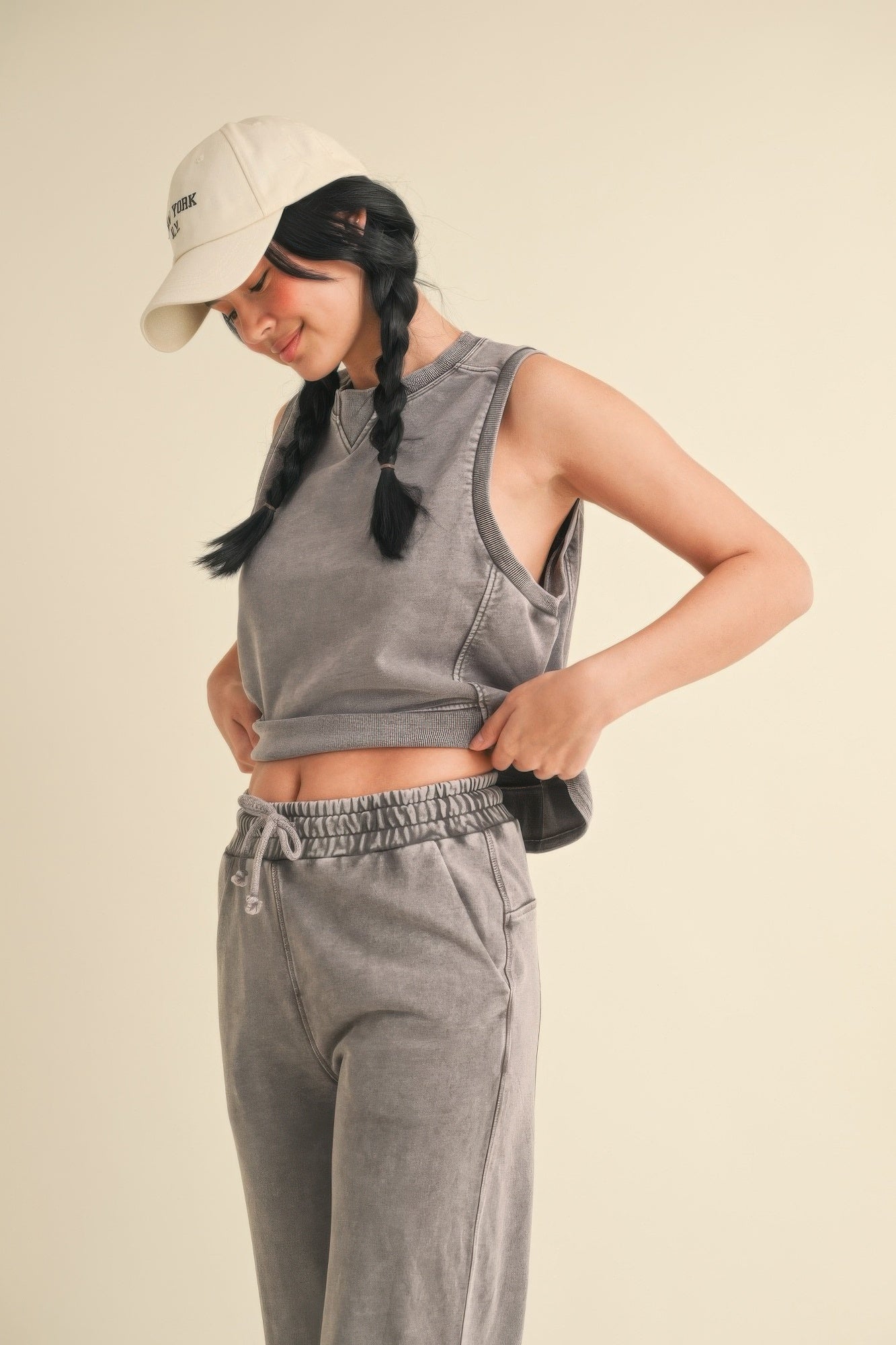 Mineral Wash Sleeveless Top