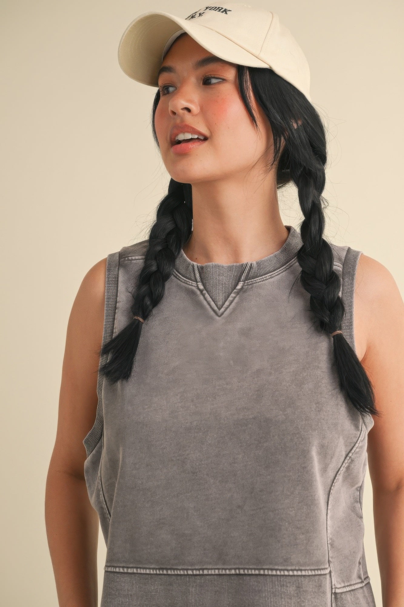 Mineral Wash Sleeveless Top