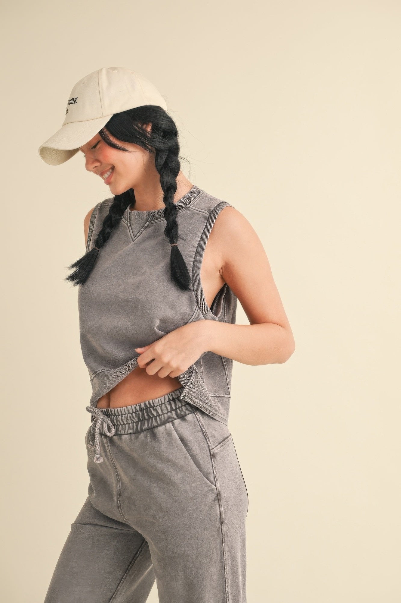 Mineral Wash Sleeveless Top