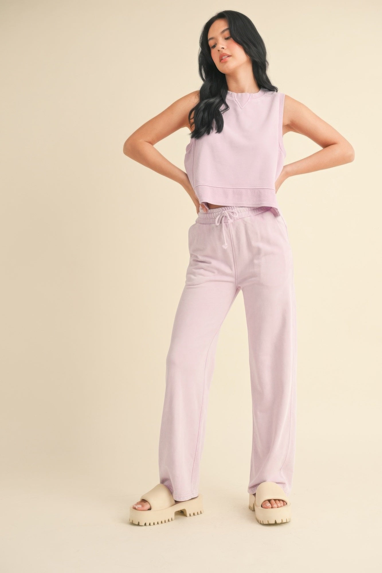 Mineral Wash Sleeveless Top