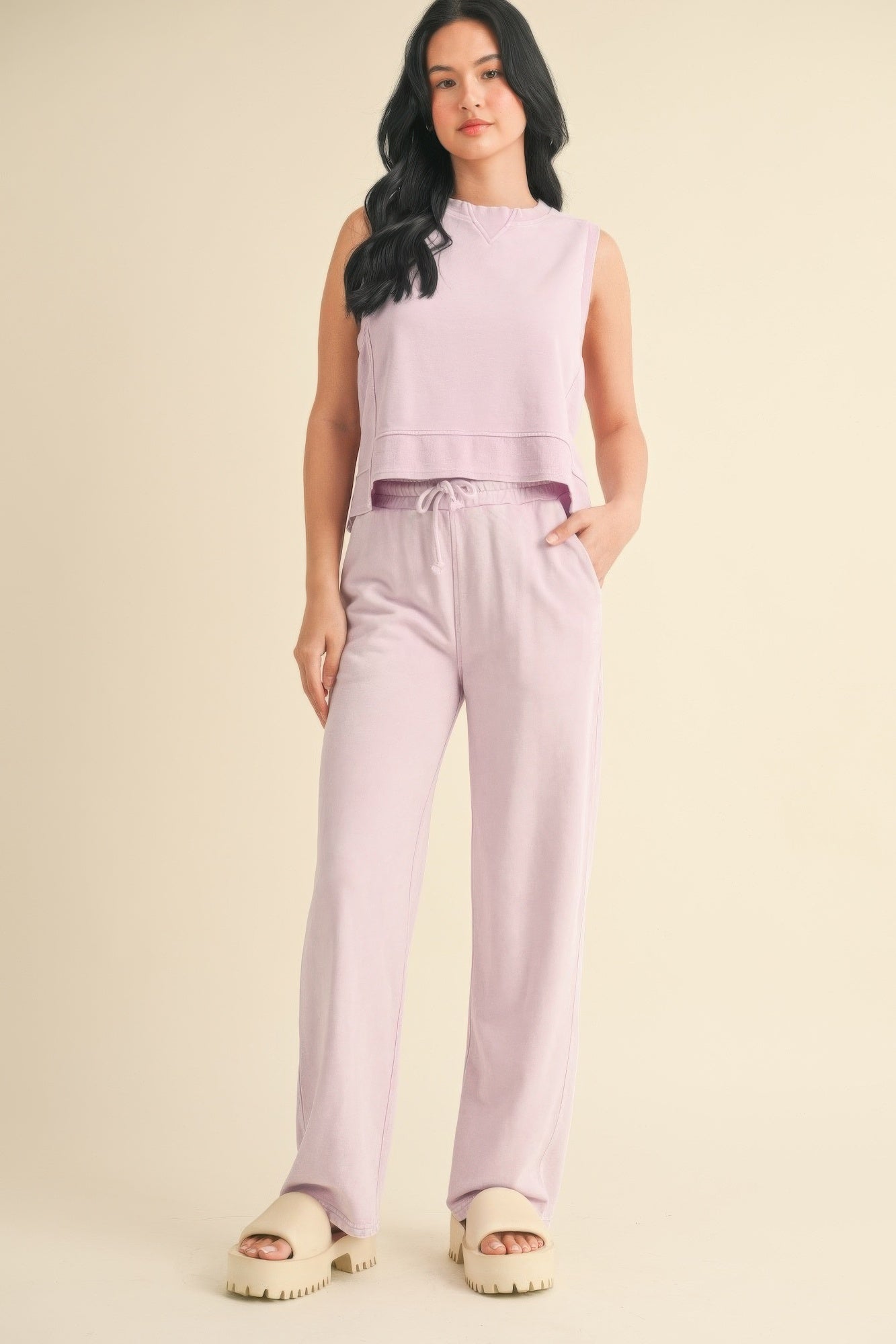 Mineral Wash Sleeveless Top