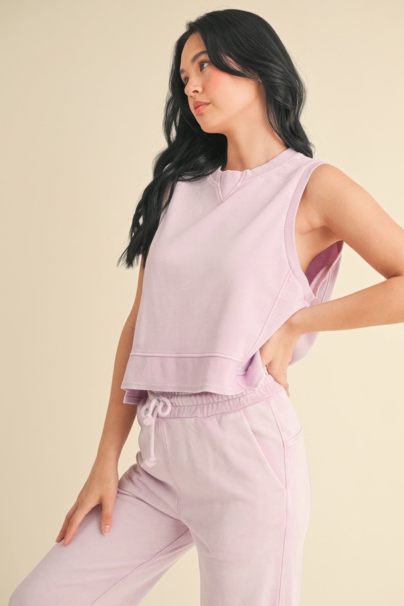 Mineral Wash Sleeveless Top