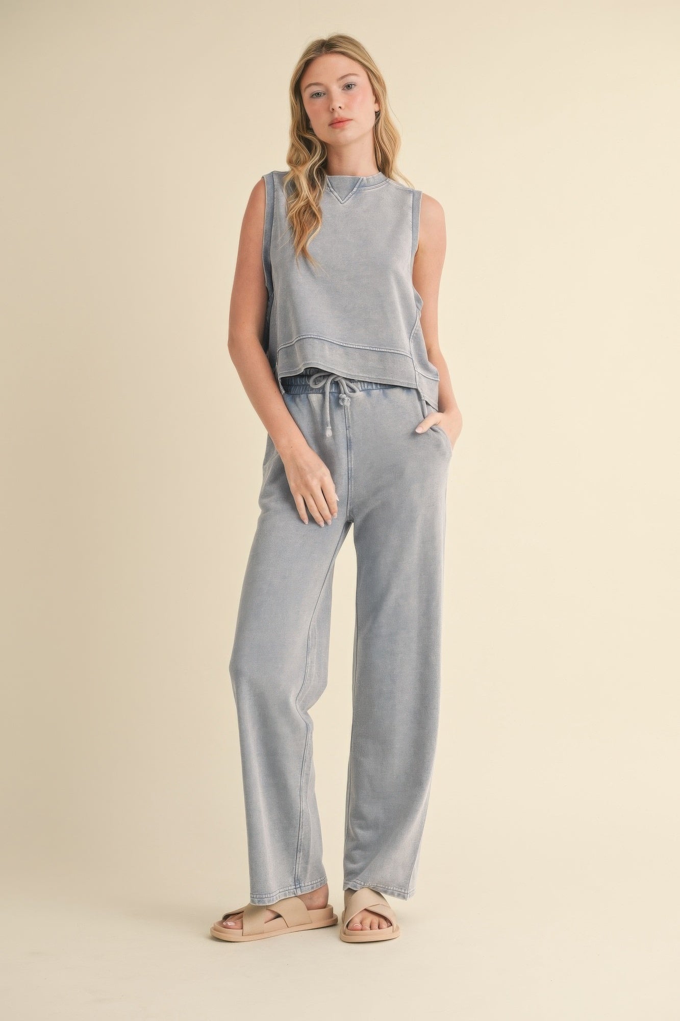 Mineral Wash Sleeveless Top