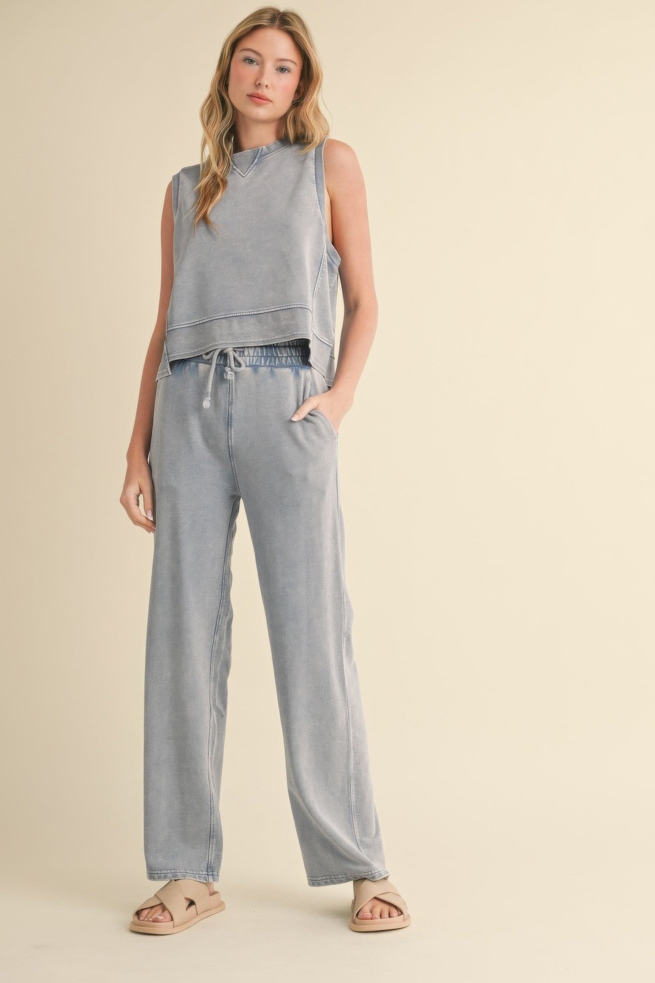 Mineral Wash Sleeveless Top