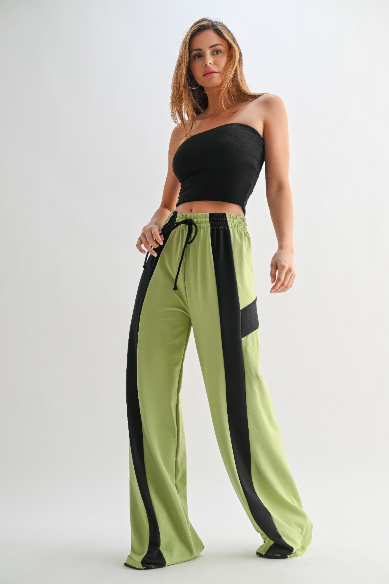 Color Block Wide Leg Lounge Pants