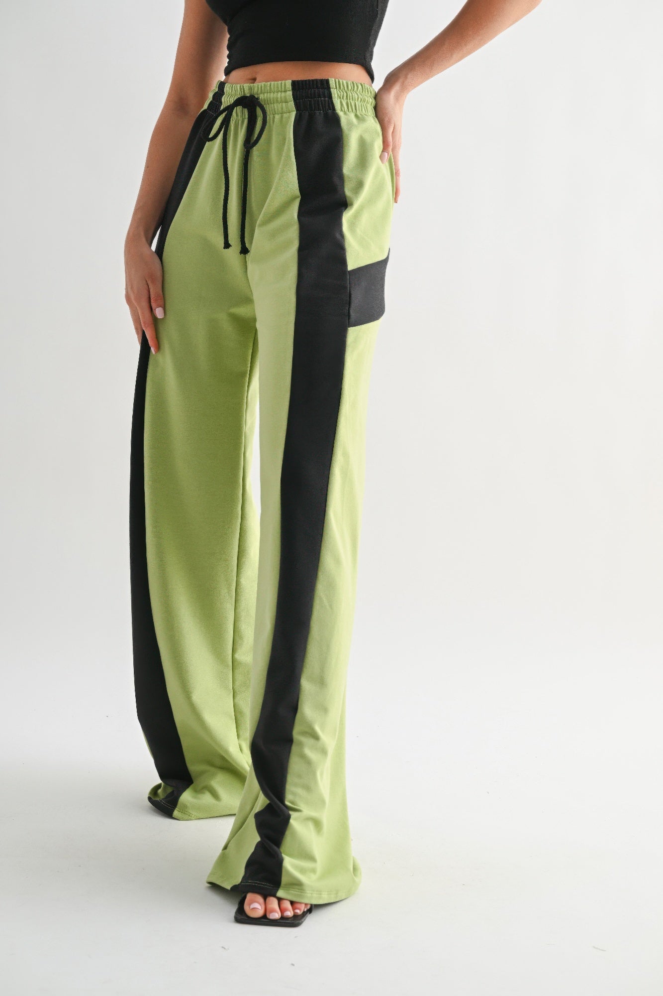 Color Block Wide Leg Lounge Pants