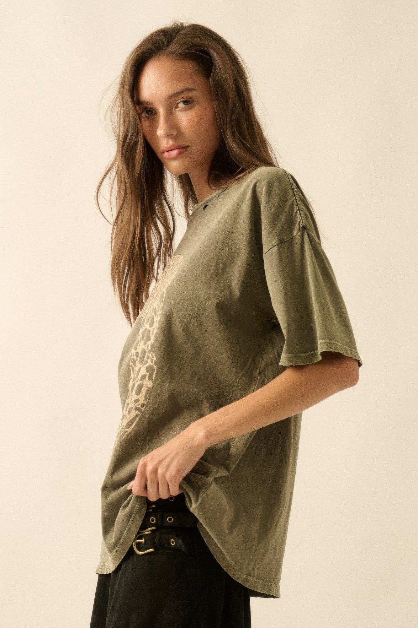 One Shoulder Side Slit Tie-up Maxi Dress