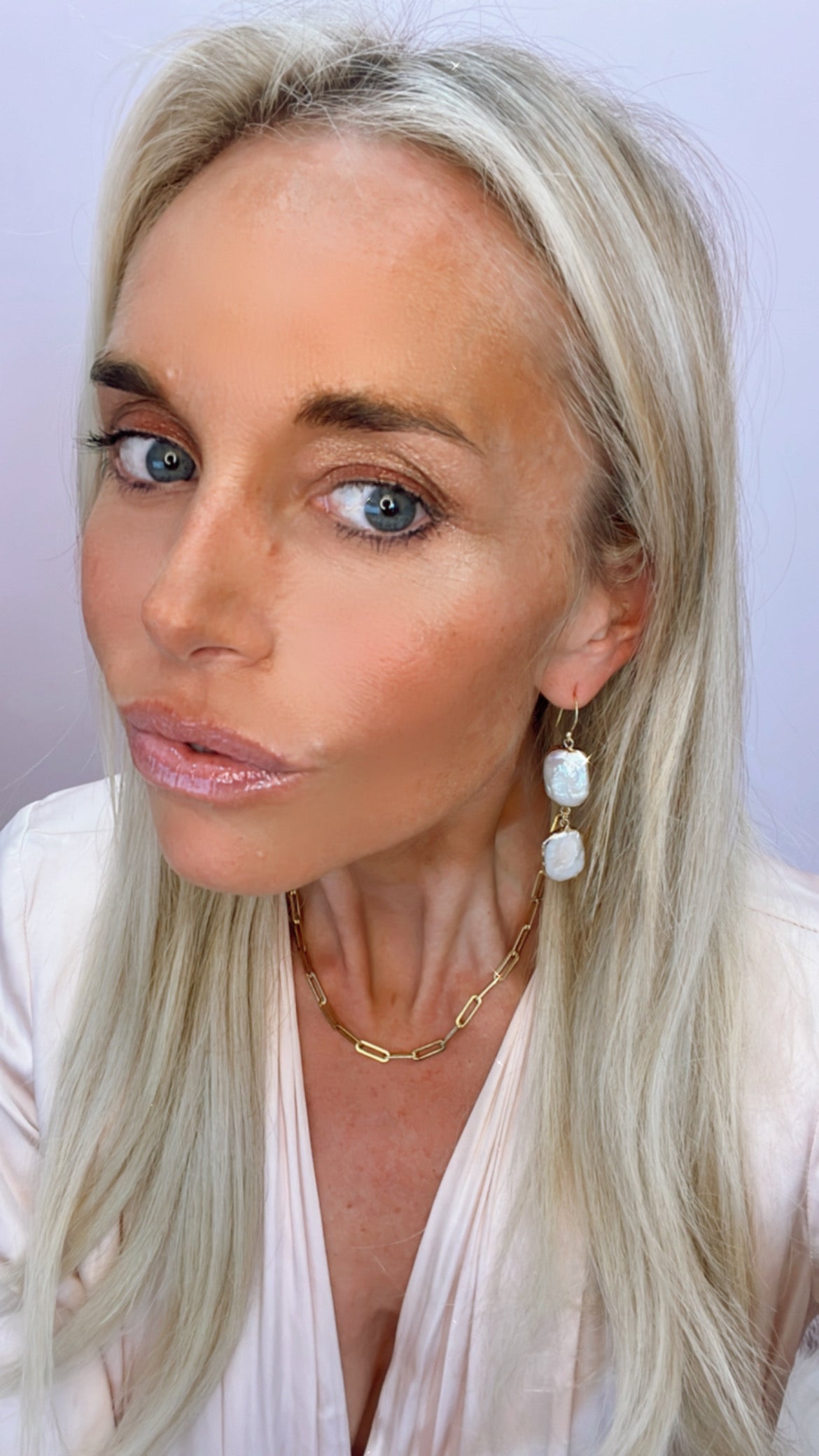 Large Rome Pearl Earrings