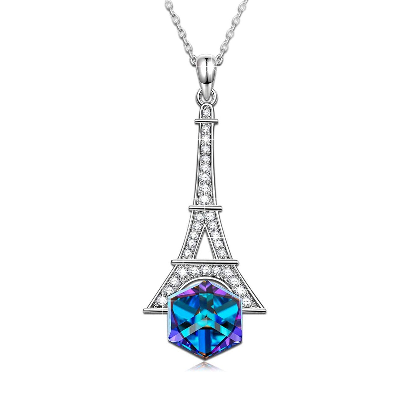 Eiffel Tower Pave Necklace ITALY Design Elsy Style Necklace
