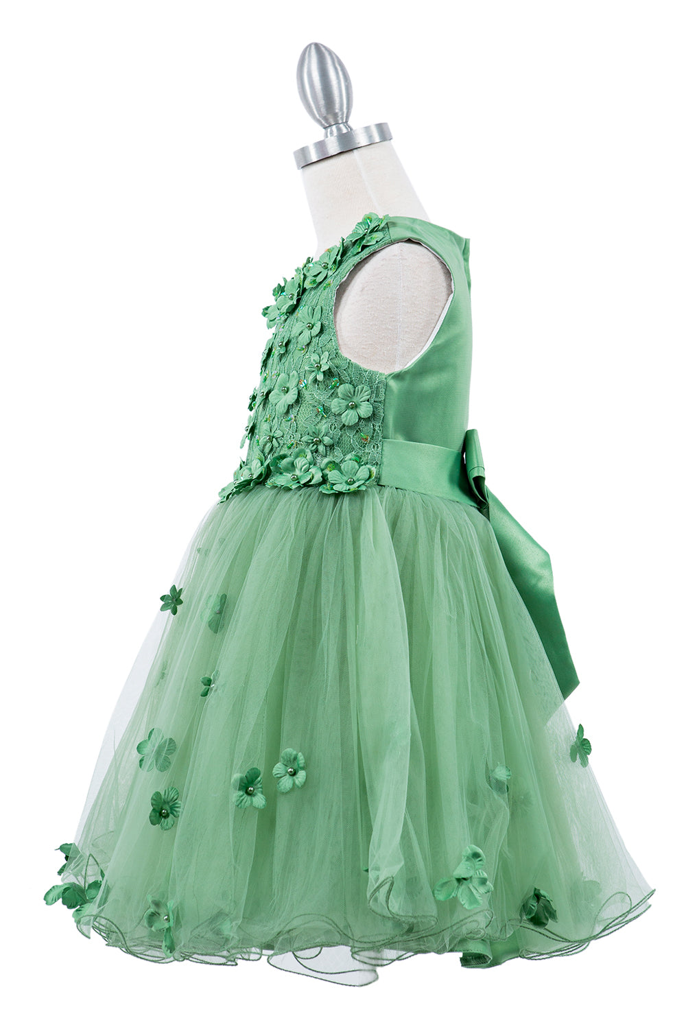 Elegant Tulle Embedded 3D Flower Kids Dress CU9219 Elsy Style Kids Dress