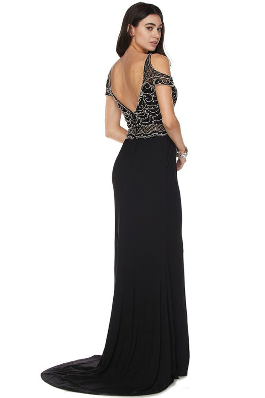 Embellished Bodice Off Shoulder Long Evening & Prom Dress JT660 Elsy Style Prom Dress