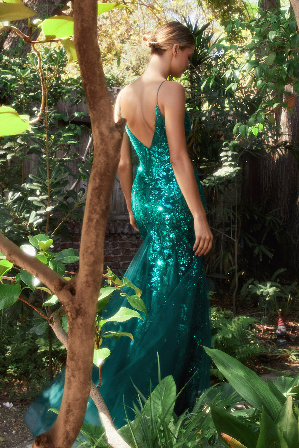 FITTED MERMAID GOWN WITH BEADED LACE APPLIQUE ALA1118 Elsy Style All dresses