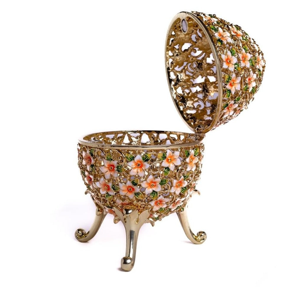 Faberge Egg Decorated with Flowers