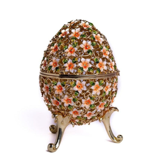 Faberge Egg Decorated with Flowers