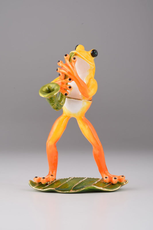Frog Playing a Saxophone