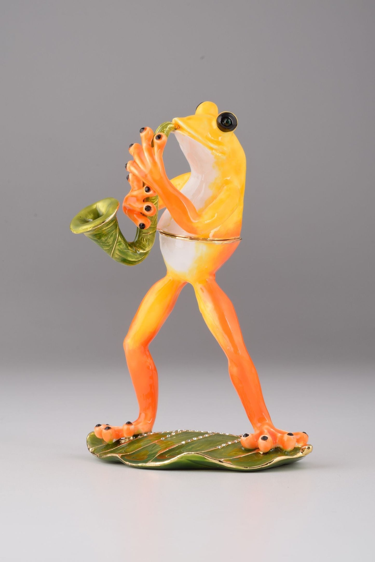 Frog Playing a Saxophone