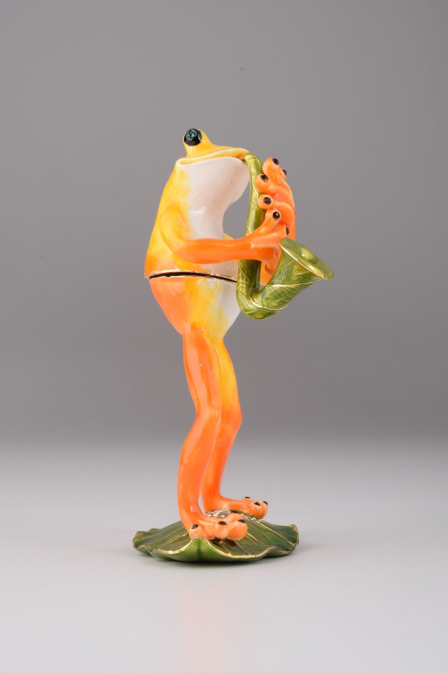 Frog Playing a Saxophone
