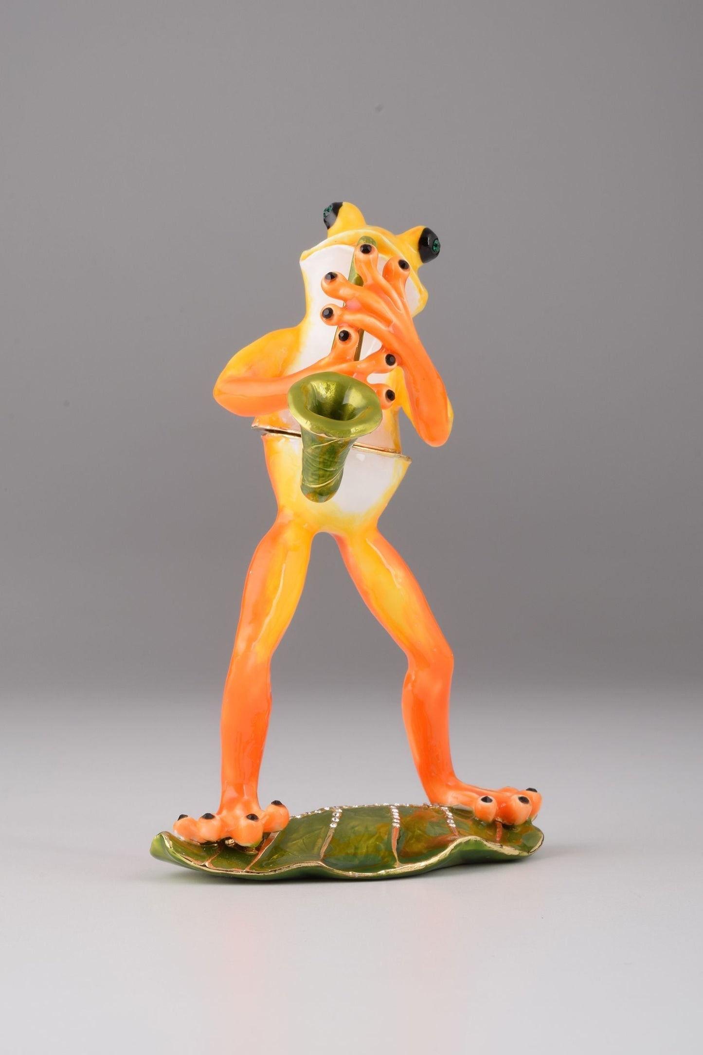 Frog Playing a Saxophone