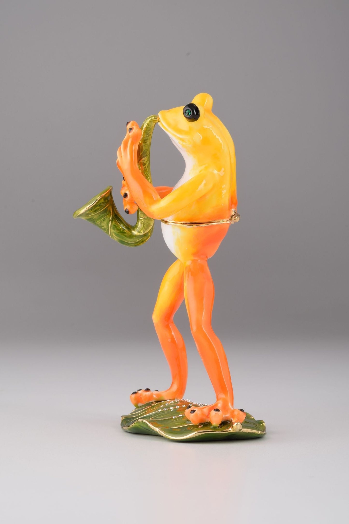 Frog Playing a Saxophone