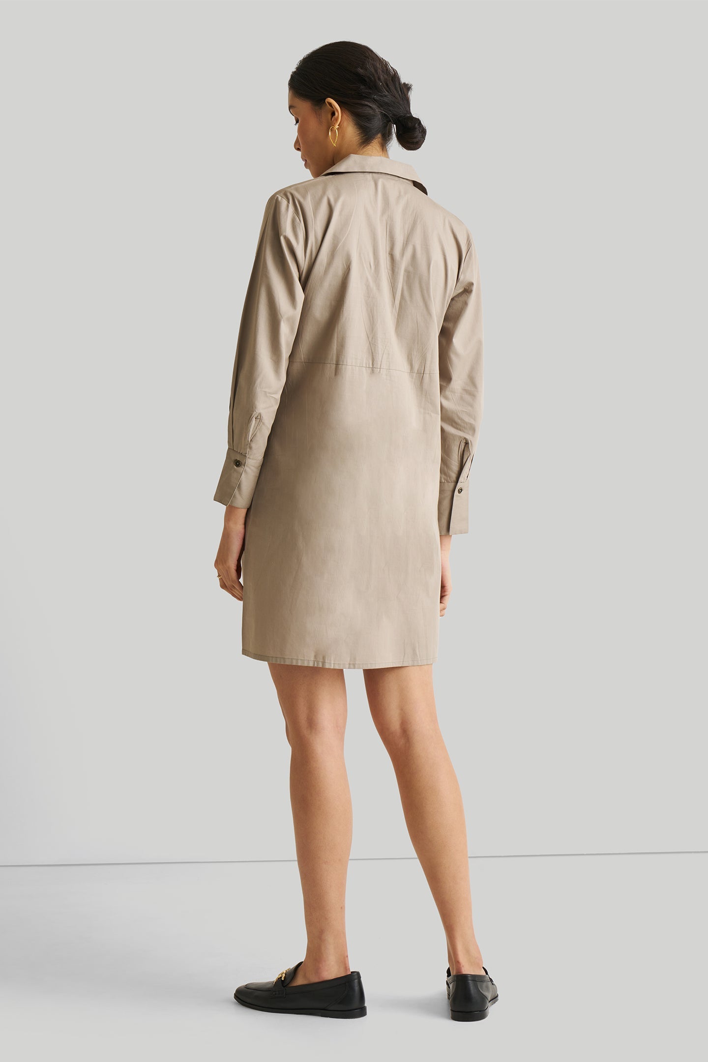 Front Twist Dress in Ecru