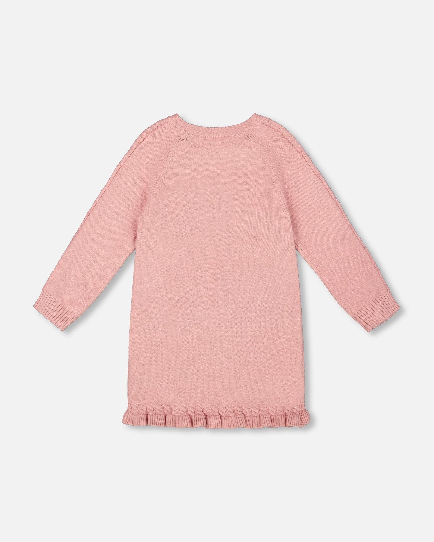 Knitted Dress Dusty Pink With Unicorn Intarsia