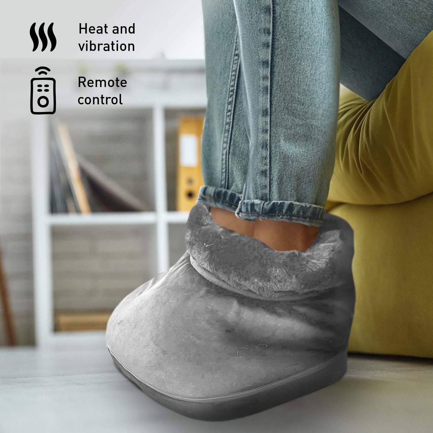 Total Relaxation Pair: Heated Foot Spa & Adjustable Chair Cushion