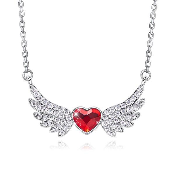 Heart Shaped Angel Wings  Elements Pav'e Necklace Elsy Style Necklace